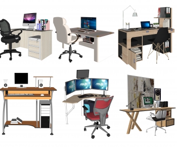 Modern Computer Desk And Chair-ID:313073758