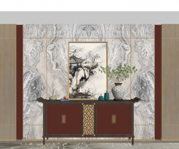 New Chinese Style Side Cabinet/Entrance Cabinet-ID:397234294