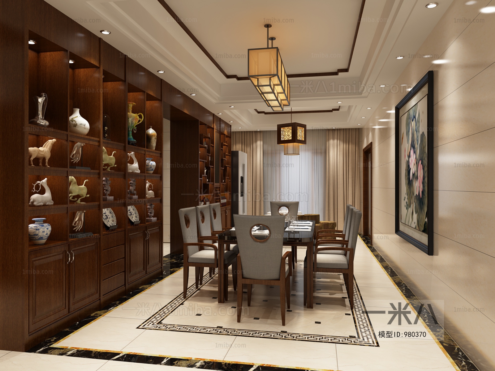 New Chinese Style A Living Room