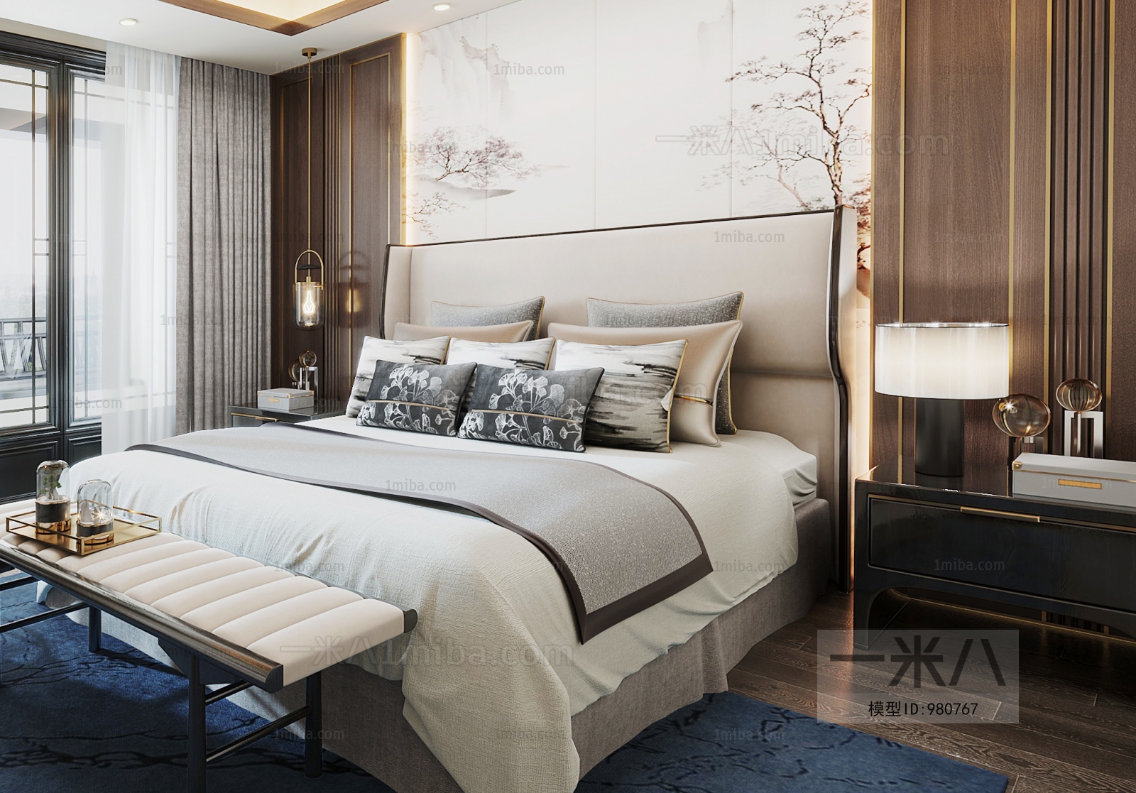 New Chinese Style Bedroom