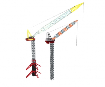 现代塔吊 吊车 吊塔 起重机-ID:194842363
