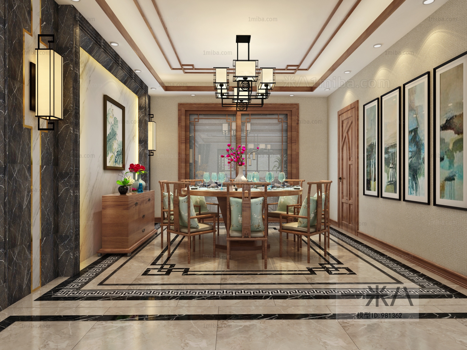 New Chinese Style Dining Room