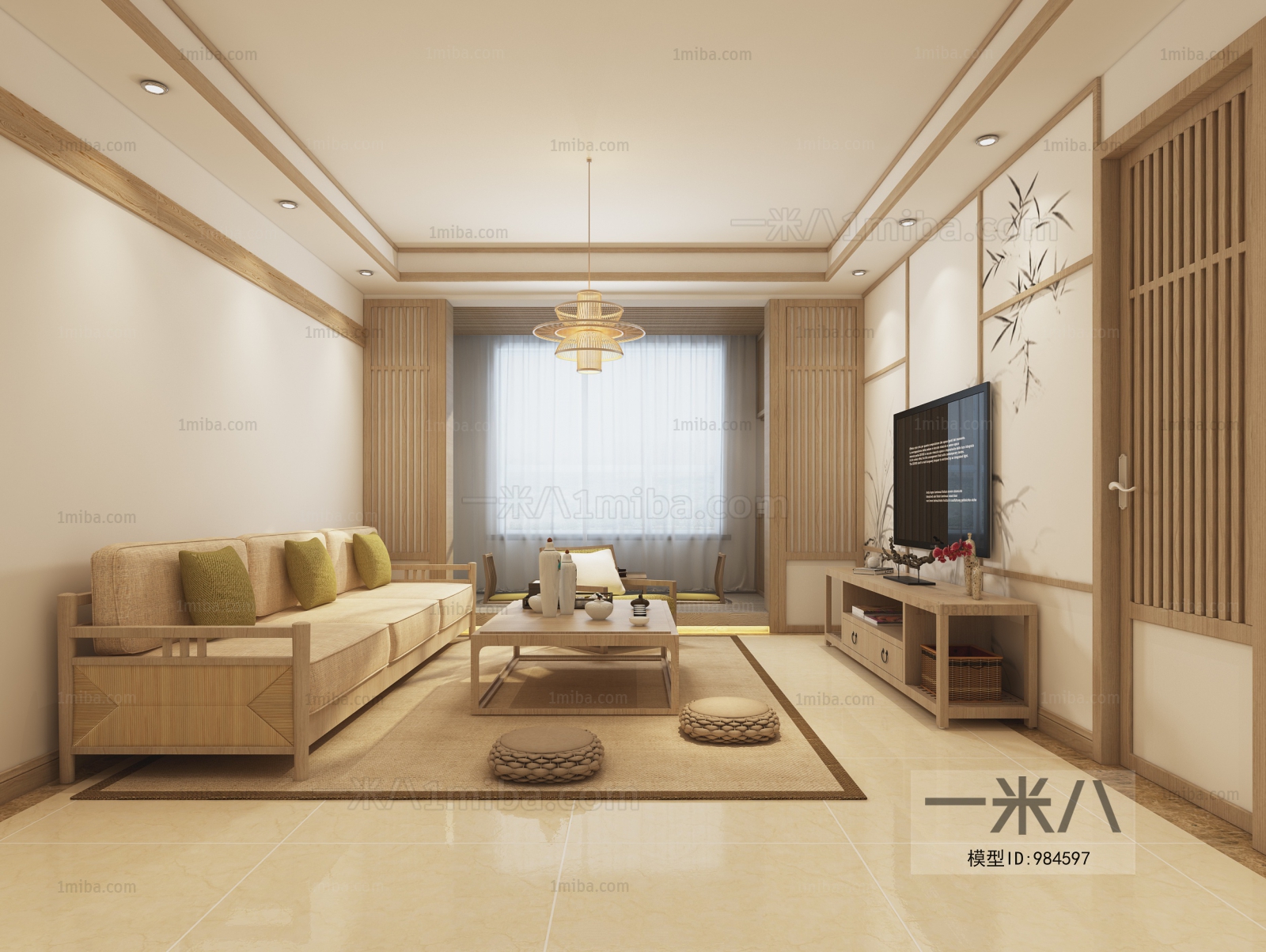 New Chinese Style A Living Room