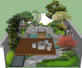 新中式庭院景观小品-ID:160575414