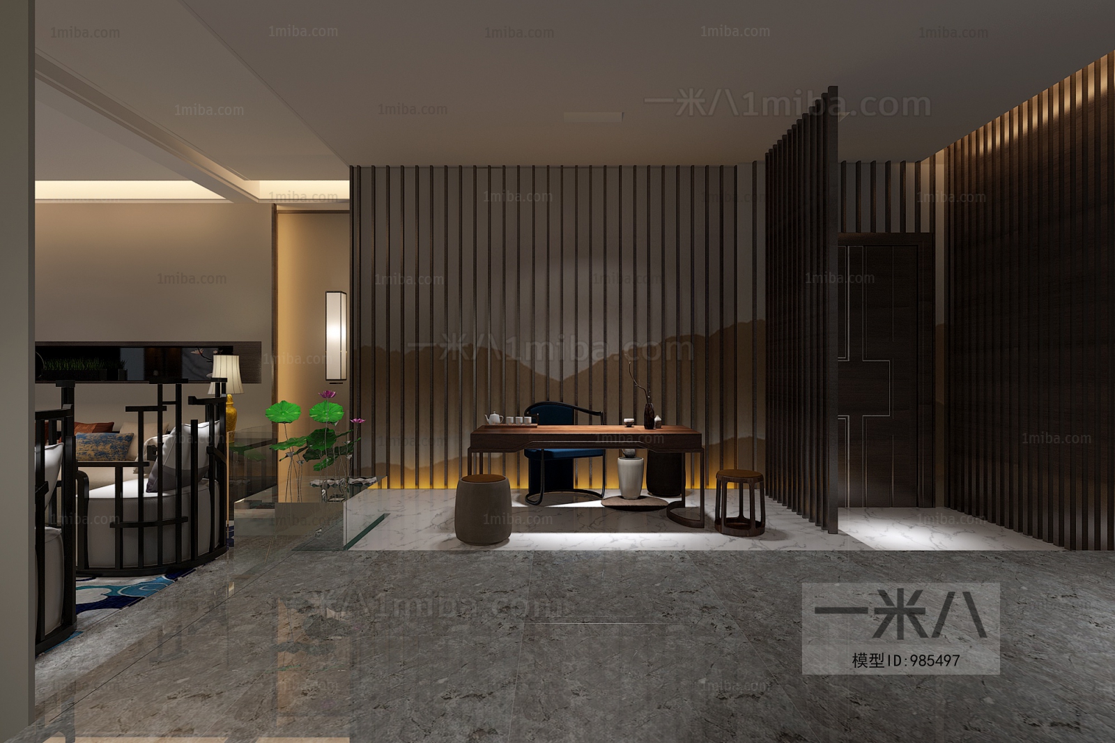 New Chinese Style A Living Room