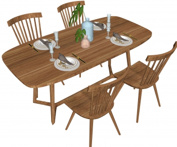 Nordic Style Dining Table And Chairs-ID:803307799