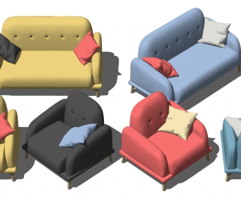 Modern Single Sofa-ID:882084854