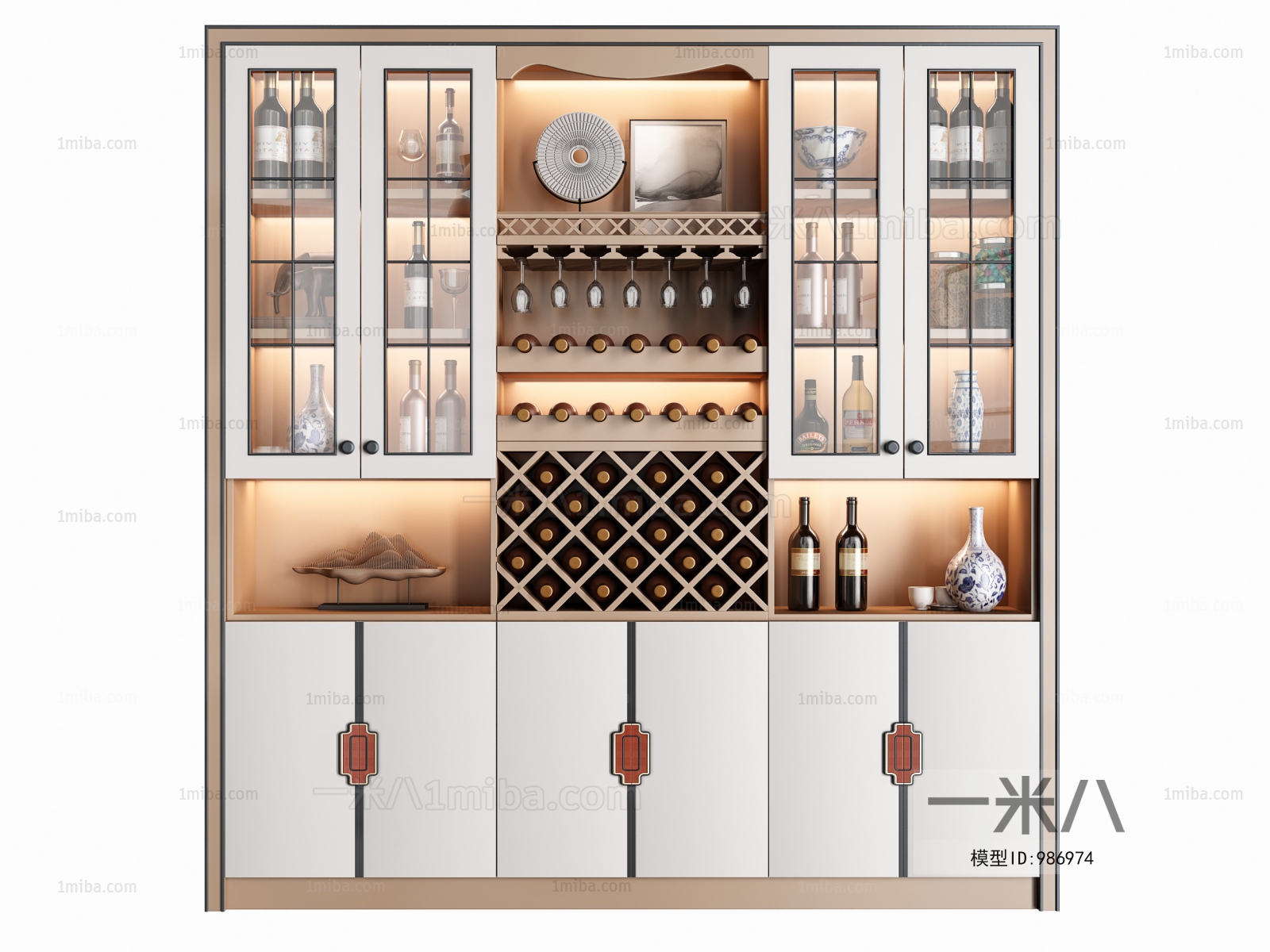 New Chinese Style Wine Cabinet