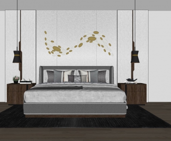 Modern Double Bed-ID:185871731