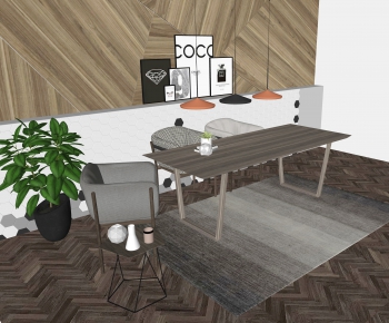 Nordic Style Dining Table And Chairs-ID:168868328