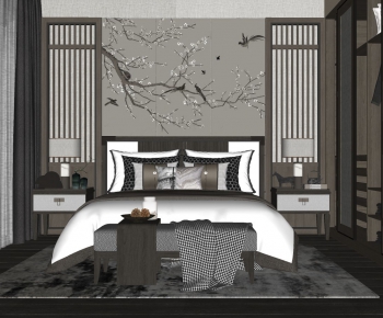 New Chinese Style Bedroom-ID:270205363