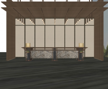 New Chinese Style Reception Desk-ID:291088579