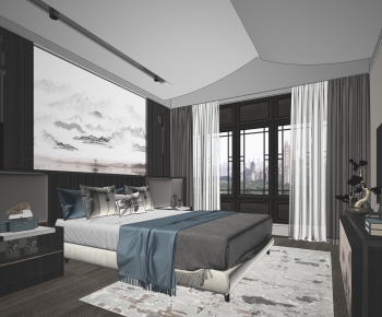 New Chinese Style Bedroom-ID:752224815