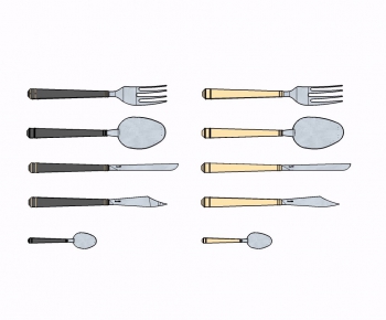 现代勺子 叉子 刀具 餐具-ID:953940785