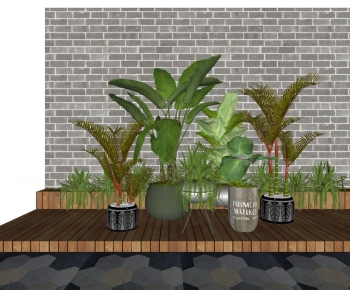 Modern Potted Green Plant-ID:930238416