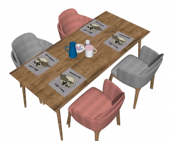 Nordic Style Dining Table And Chairs-ID:426517392