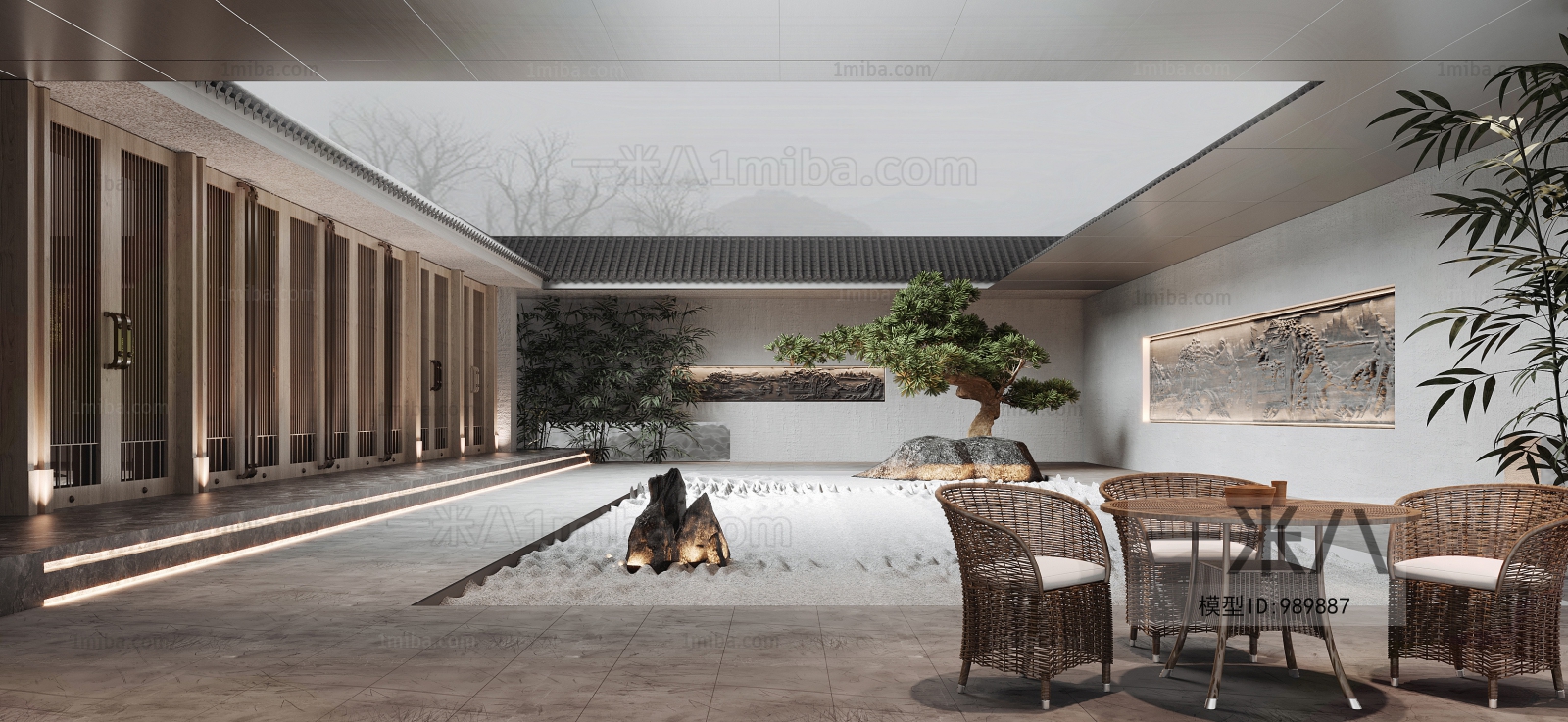 New Chinese Style Courtyard/landscape