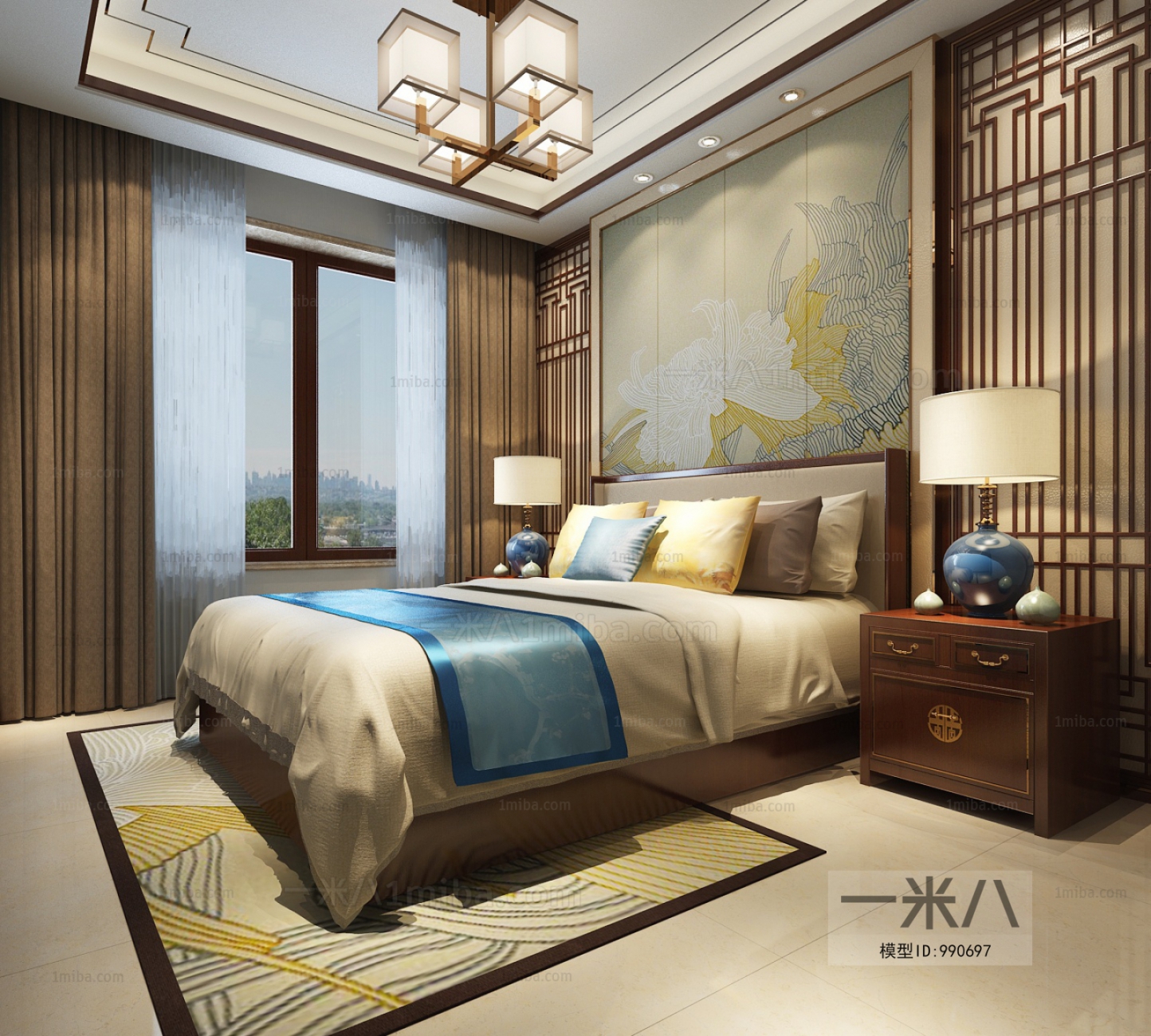 New Chinese Style Bedroom