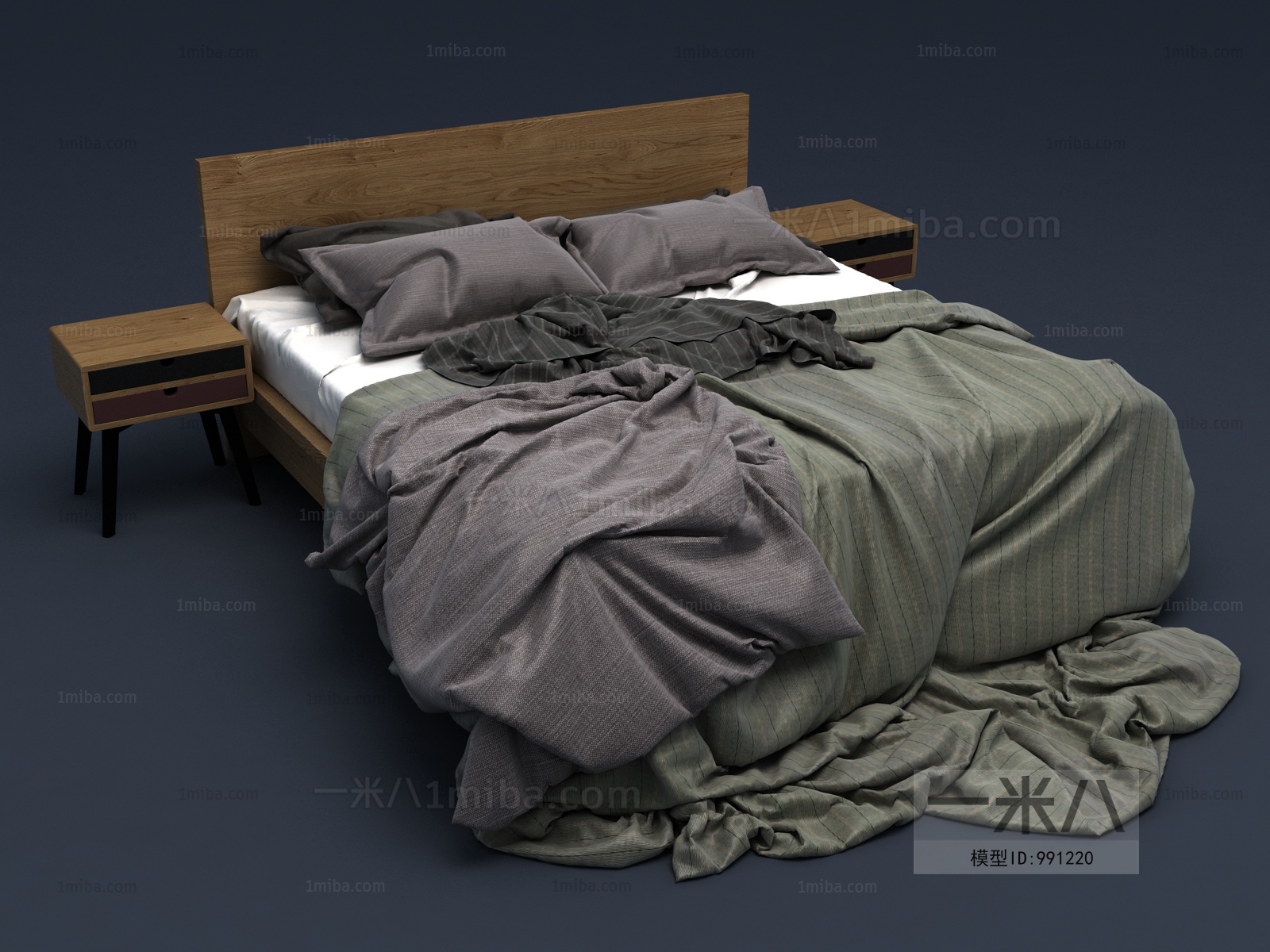 Post Modern Style Double Bed