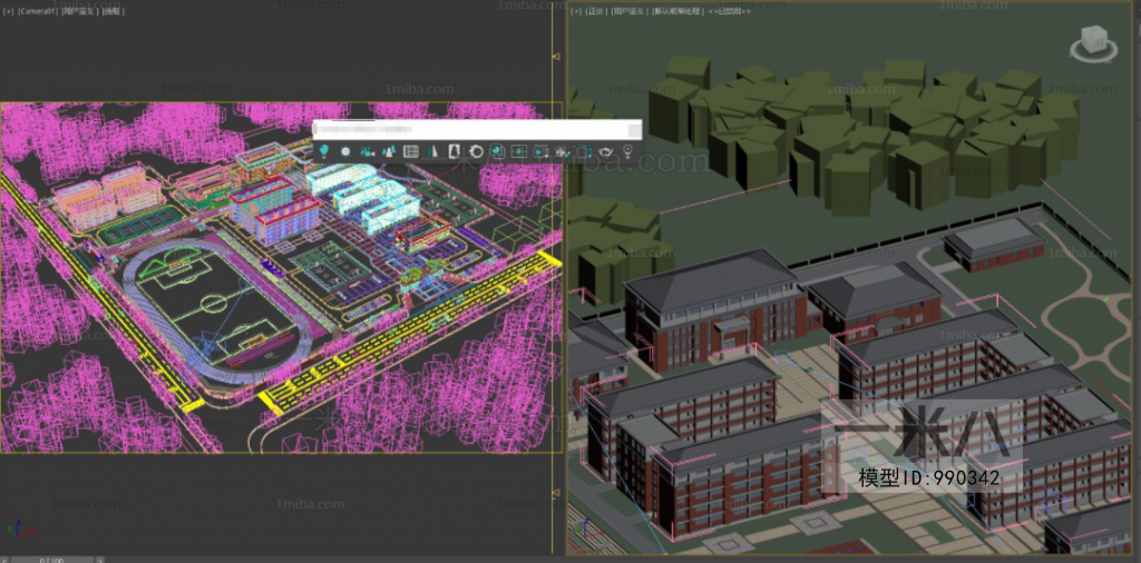 Modern Architectural Bird's-eye View Planning