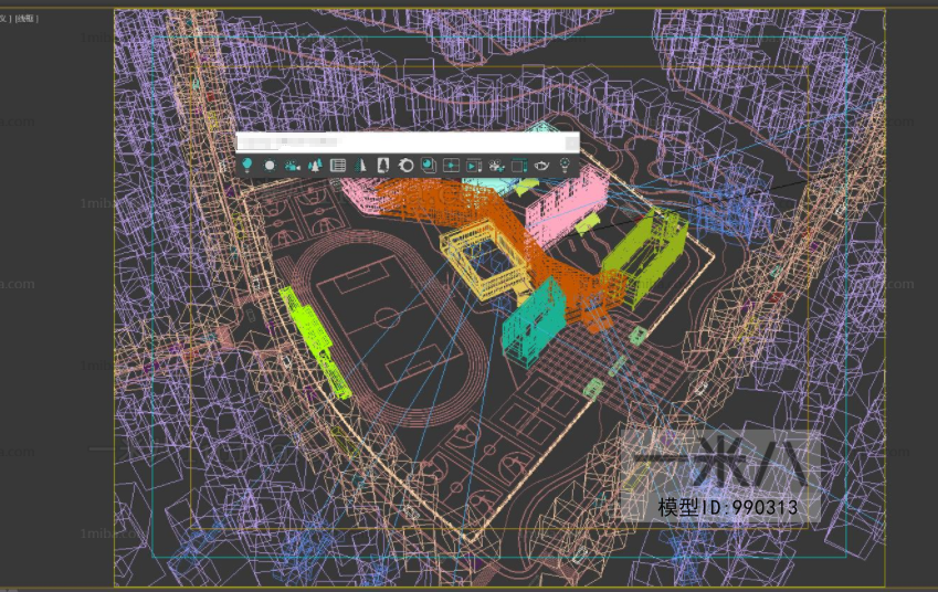 Modern Architectural Bird's-eye View Planning