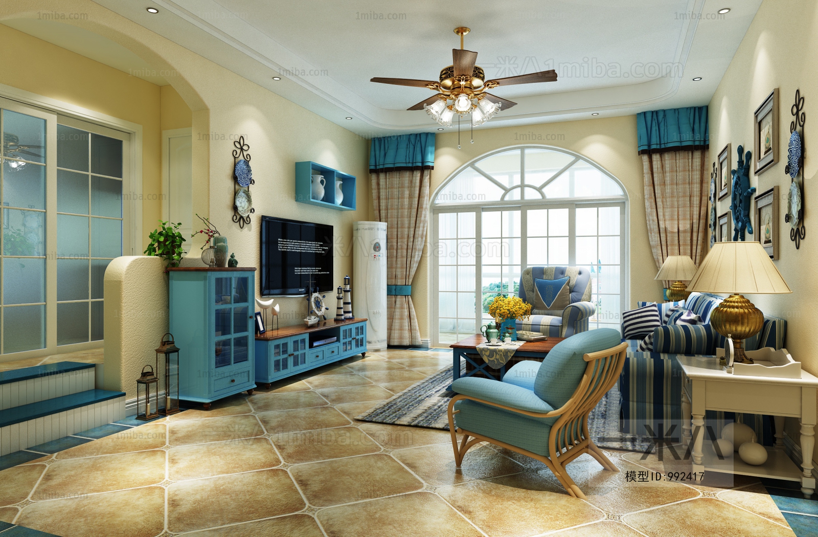 Mediterranean Style A Living Room