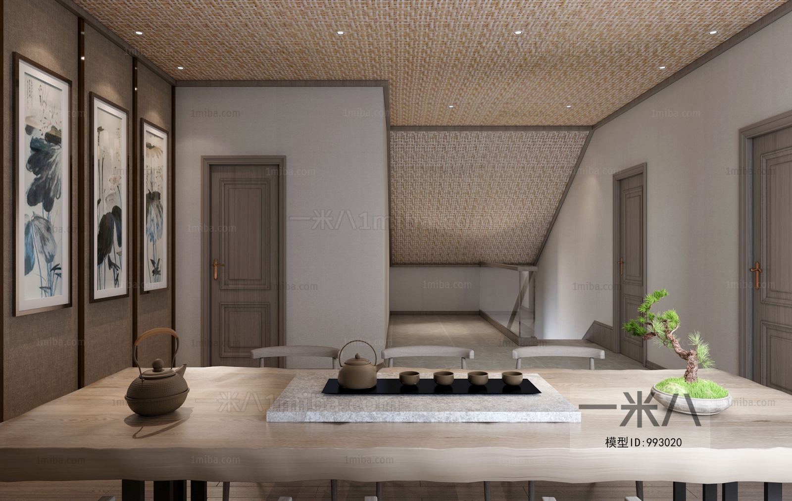 New Chinese Style Attic