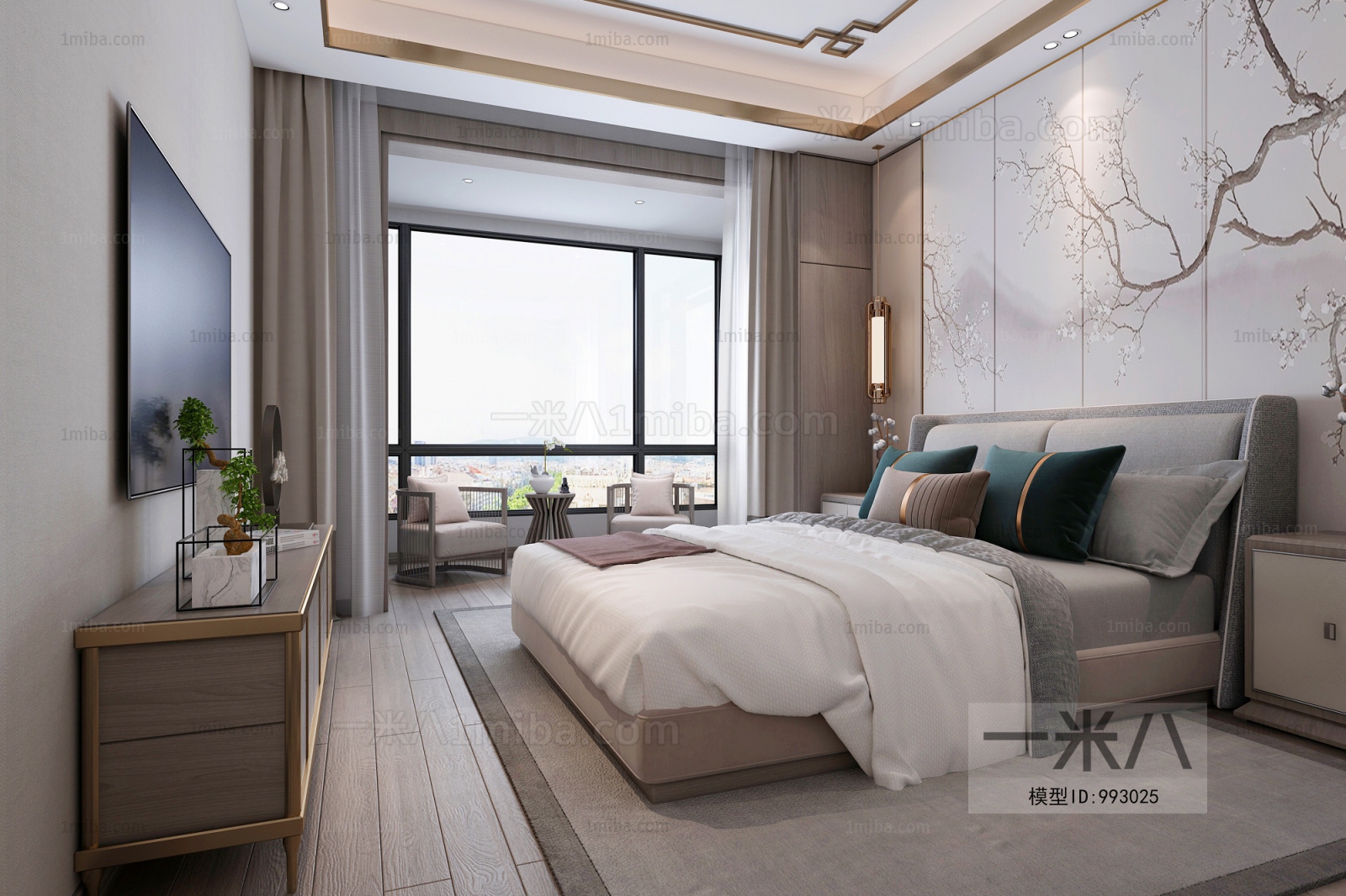 New Chinese Style Bedroom