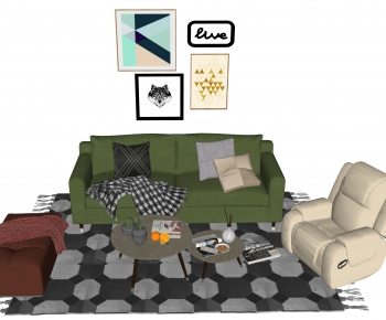 Nordic Style Sofa Combination-ID:406274847