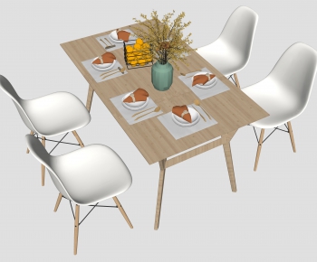 Nordic Style Dining Table And Chairs-ID:389238983