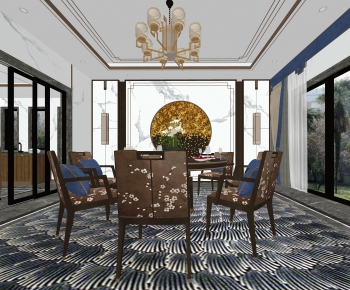 New Chinese Style Dining Room-ID:685380279