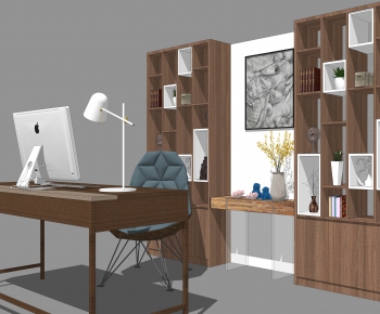 Modern Computer Desk And Chair-ID:524512346