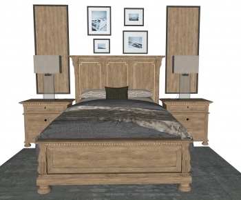 American Style Double Bed-ID:907765614
