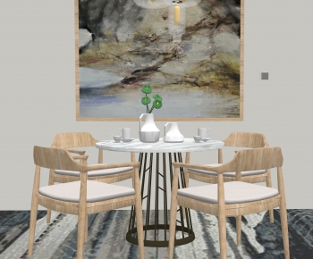 Japanese Style Dining Table And Chairs-ID:489213591