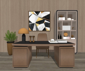 Modern Computer Desk And Chair-ID:113529613