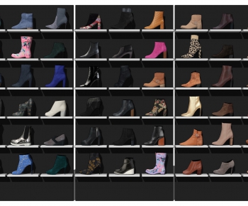 现代鞋店货架高跟鞋组合-ID:206742975