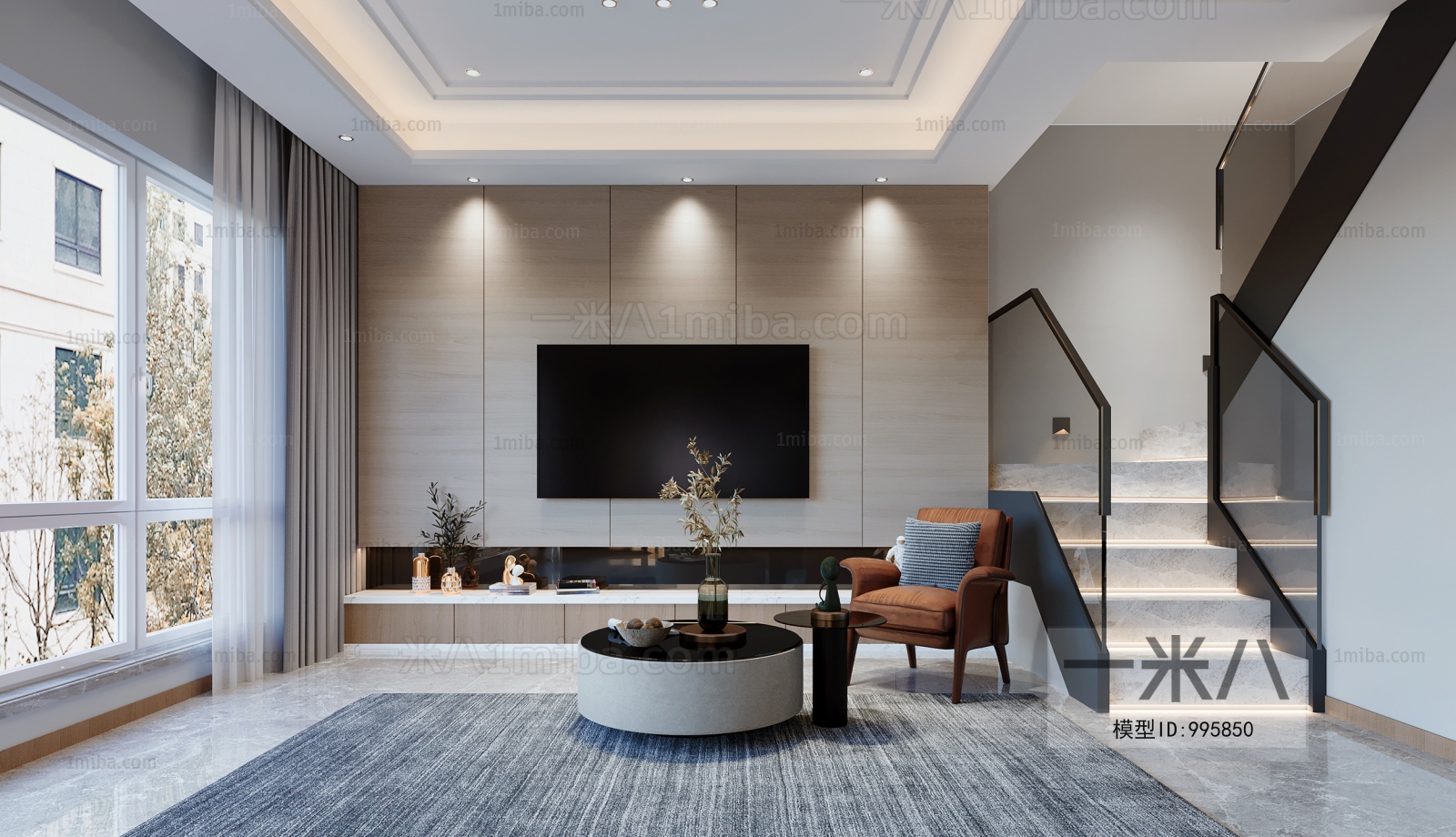 Modern New Chinese Style A Living Room