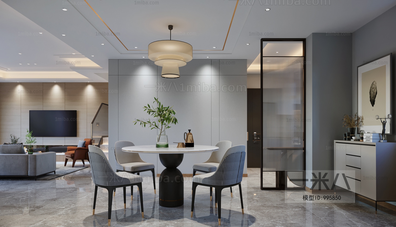 Modern New Chinese Style A Living Room