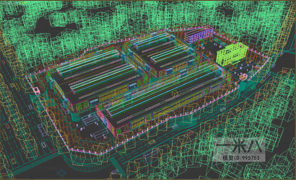 Modern Architectural Bird's-eye View Planning