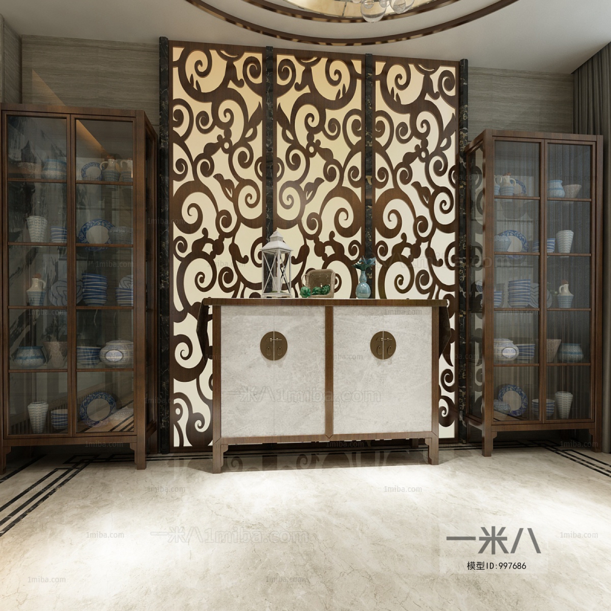 Chinese Style Decorative Cabinet