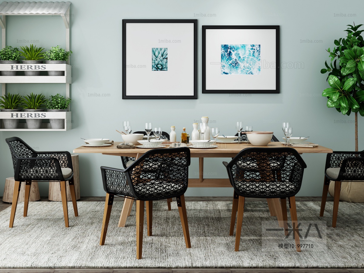 Nordic Style Dining Table And Chairs