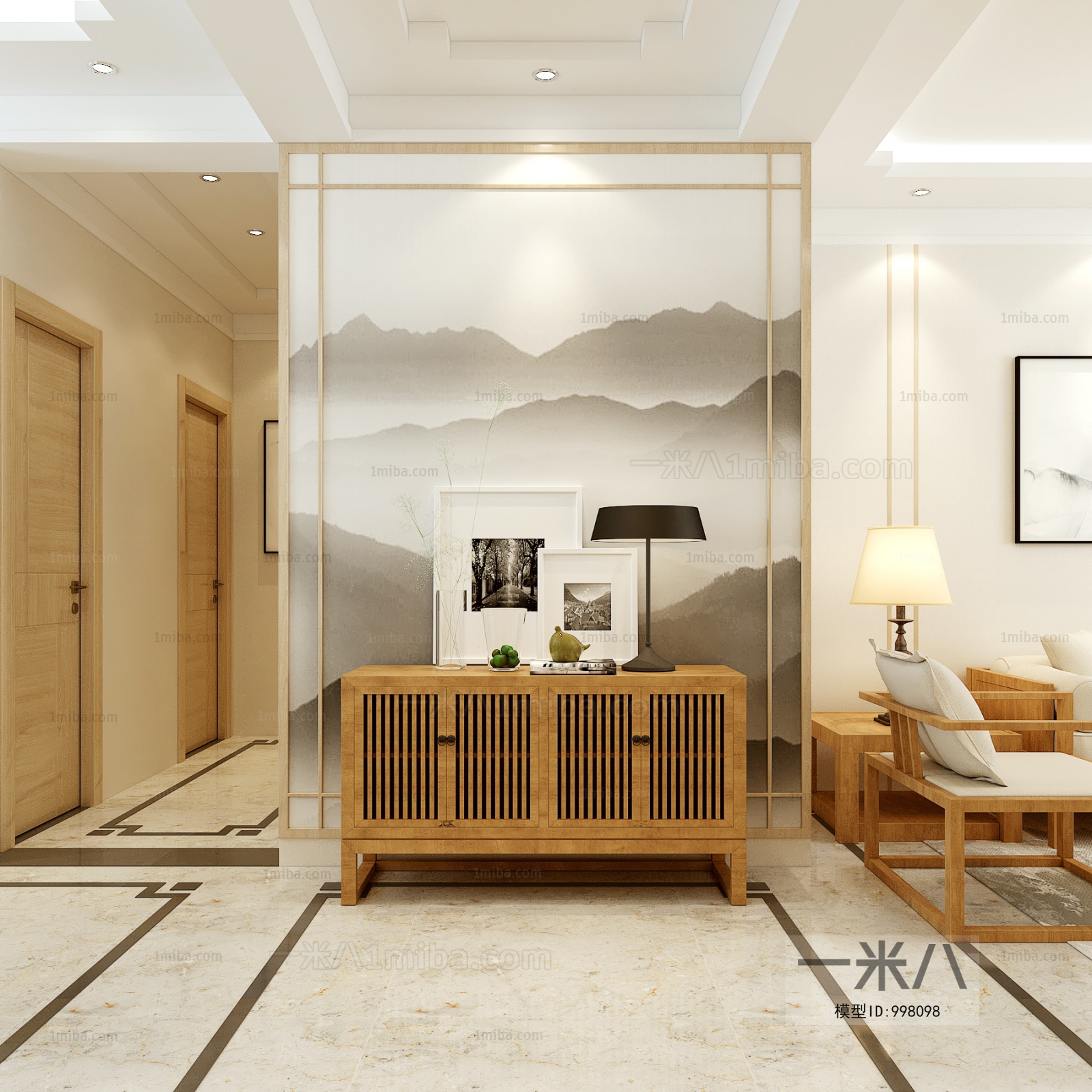 New Chinese Style A Living Room