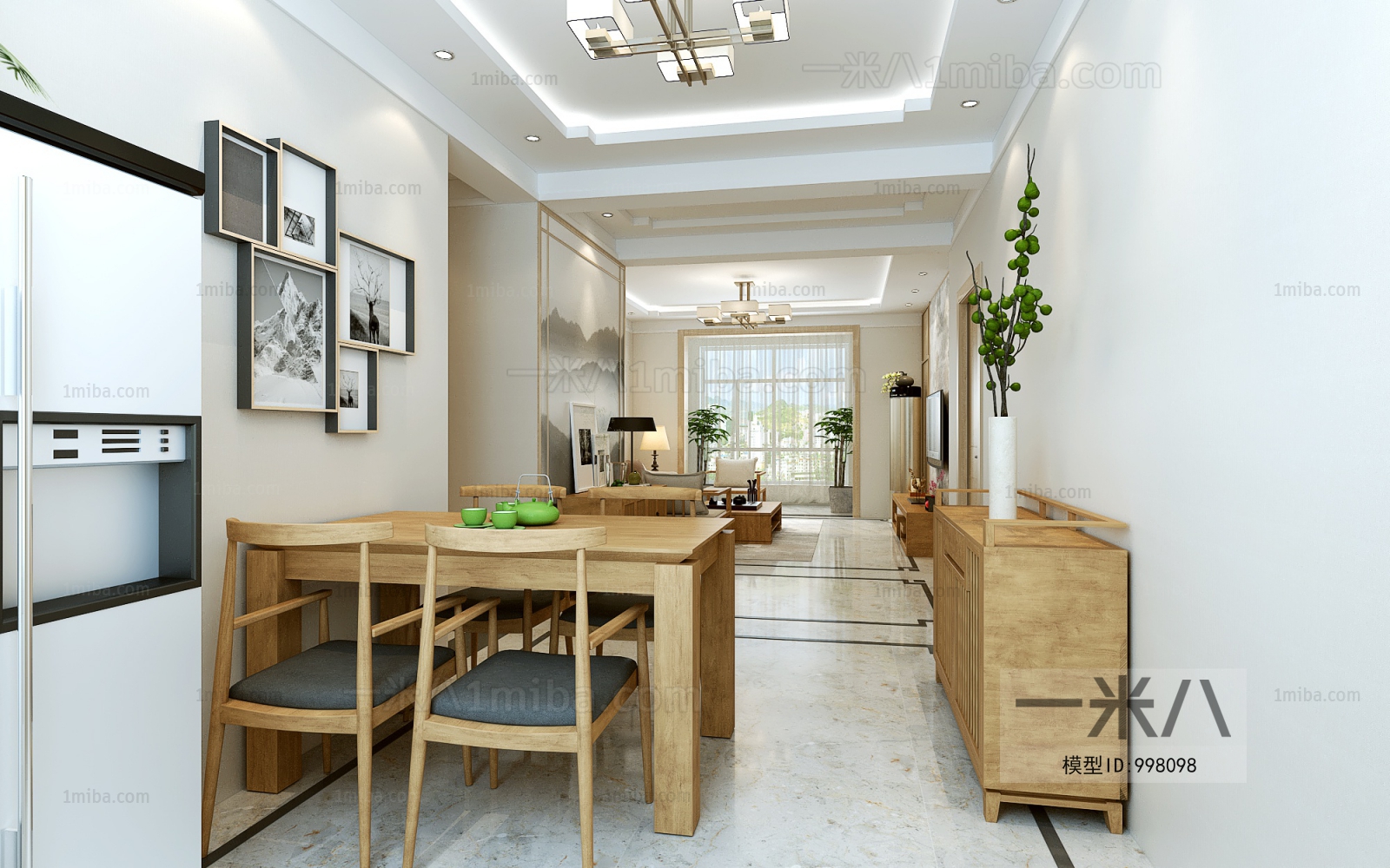 New Chinese Style A Living Room