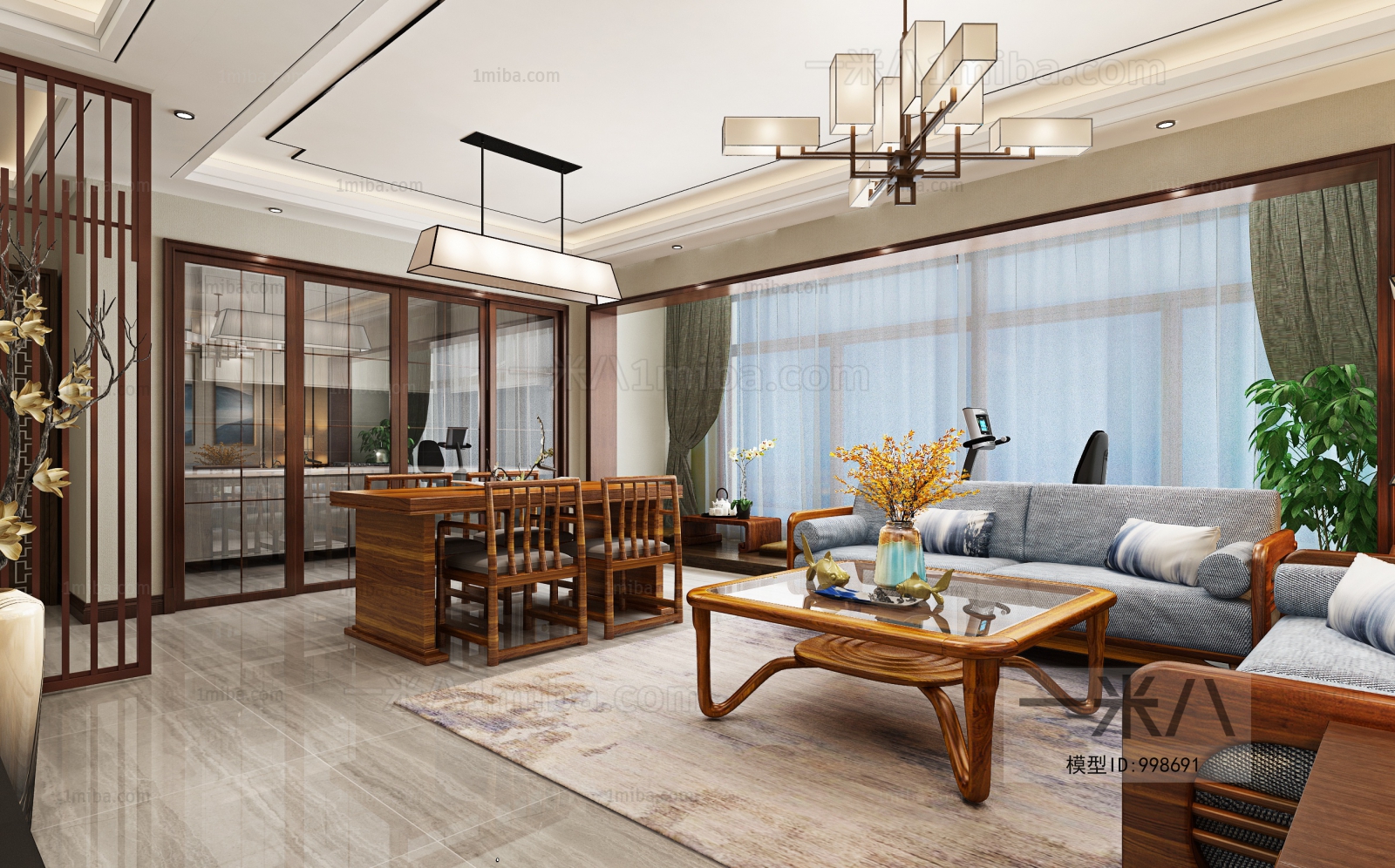 New Chinese Style A Living Room