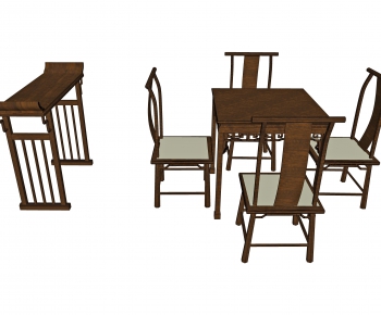 Chinese Style Dining Table And Chairs-ID:220466261