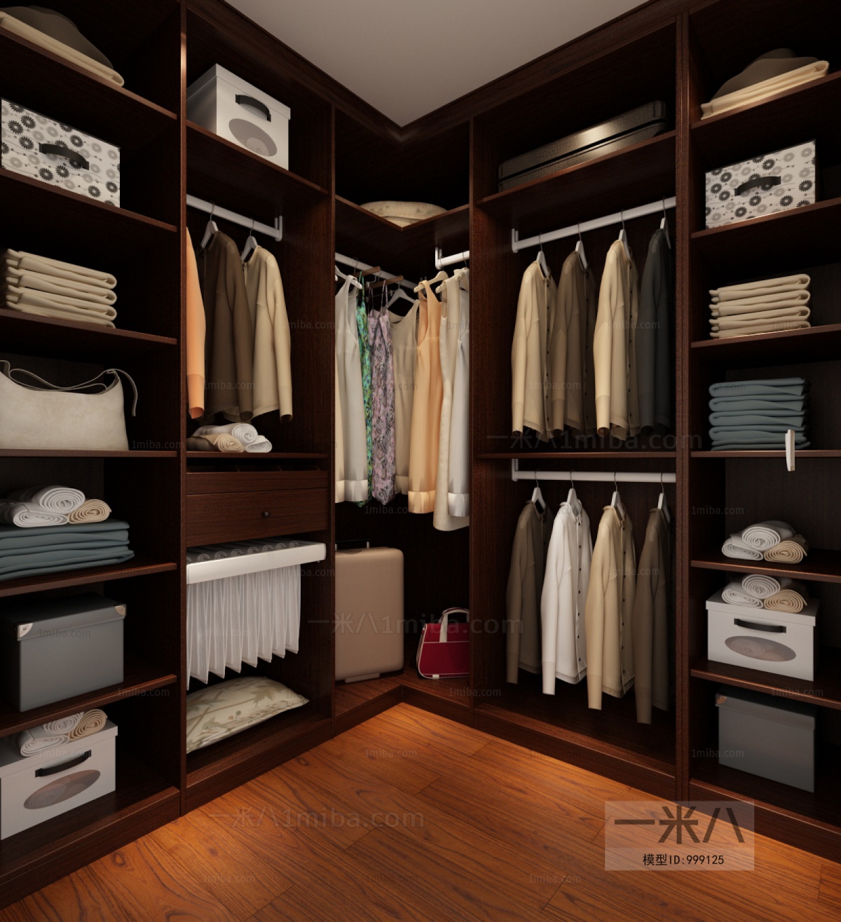 New Chinese Style Clothes Storage Area