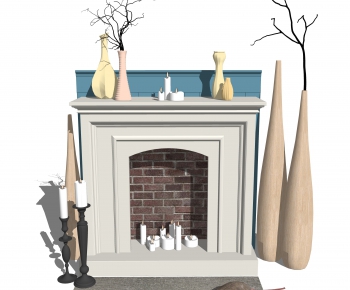 Simple European Style Fireplace-ID:122331243