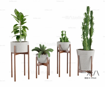 Nordic Style Potted Green Plant-ID:912369814