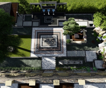 New Chinese Style Courtyard/landscape-ID:570371267