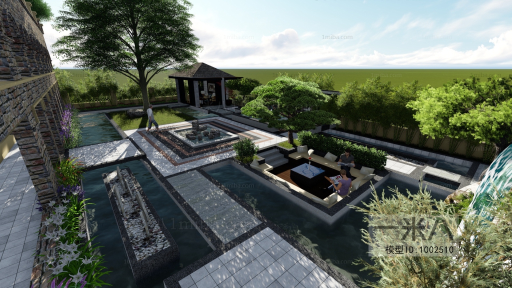 New Chinese Style Courtyard/landscape